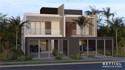 Casa de dois pavimentos com garagem