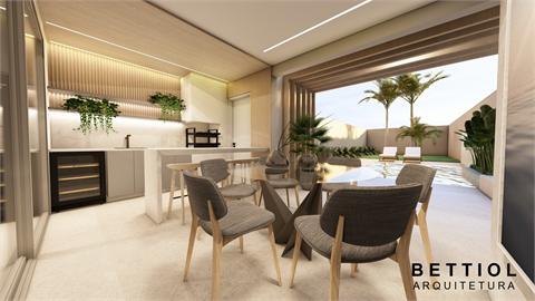 Sala de jantar integrada à cozinha