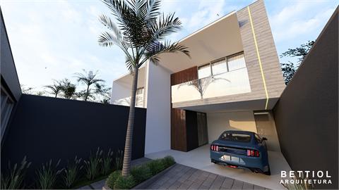 Acesso lateral com garagem coberta